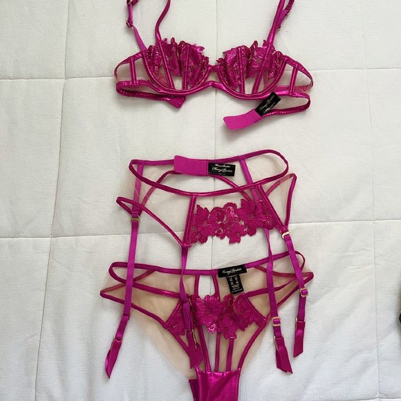 Hot Pink Amelie 3-piece Honey Birdette Set - Picture 2 of 2